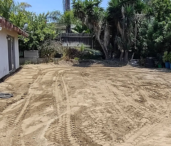 a complete demolition of a swimming pool and back-fill