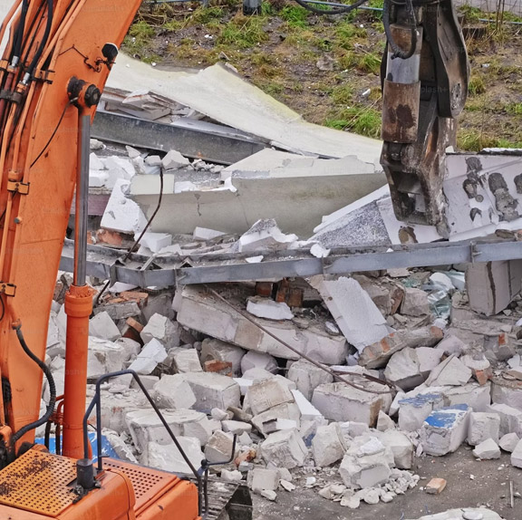 our pros are working on a structural demolition